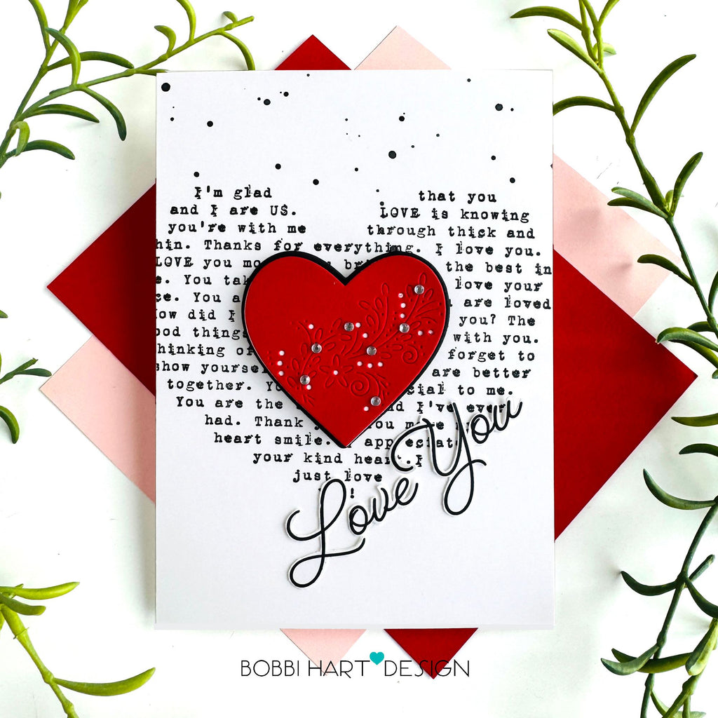 Simon Says Clear Stamp Words of Love 1365ssc Heart to Heart