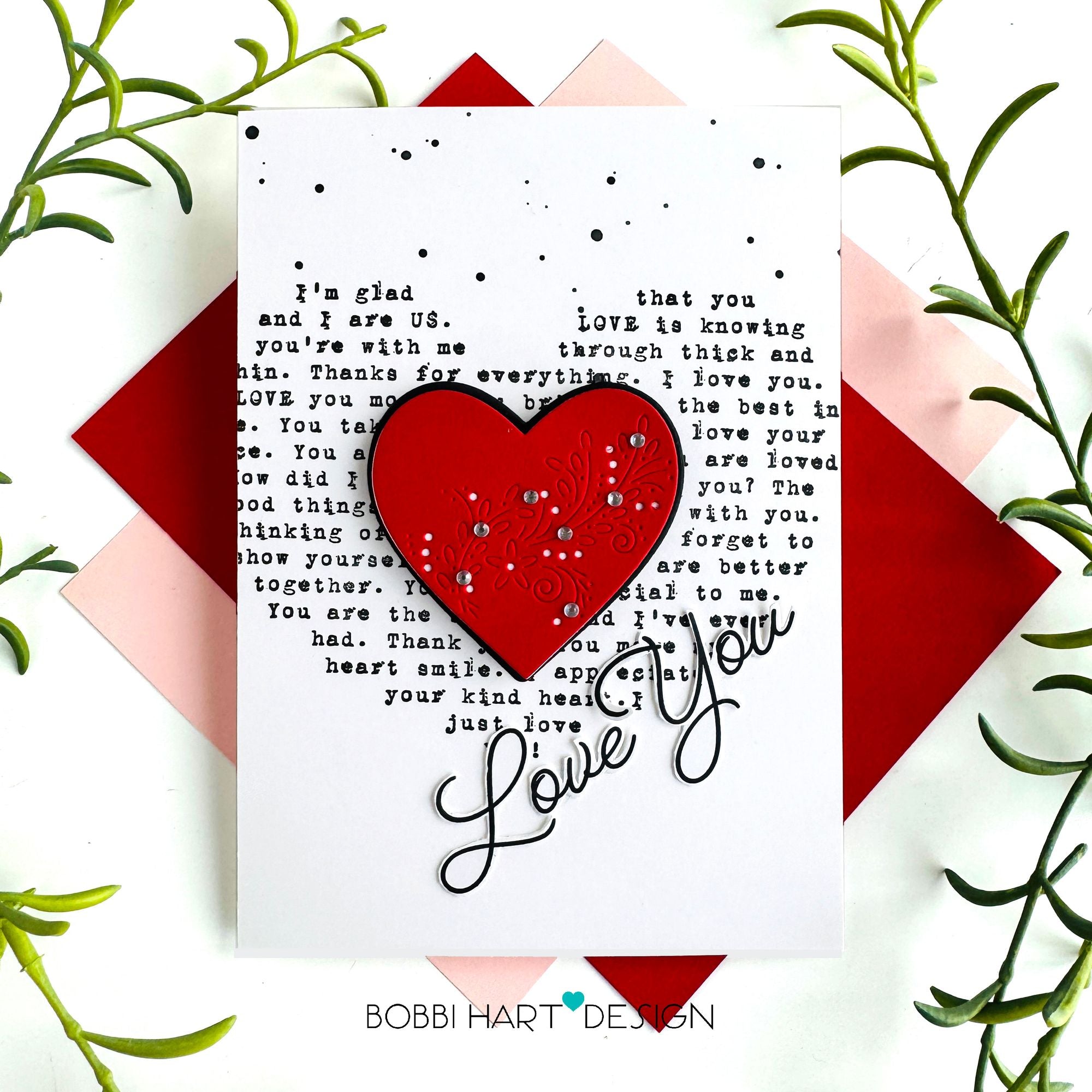 Simon Says Stamp Words of Love Wafer Dies 1555sdc Heart to Heart