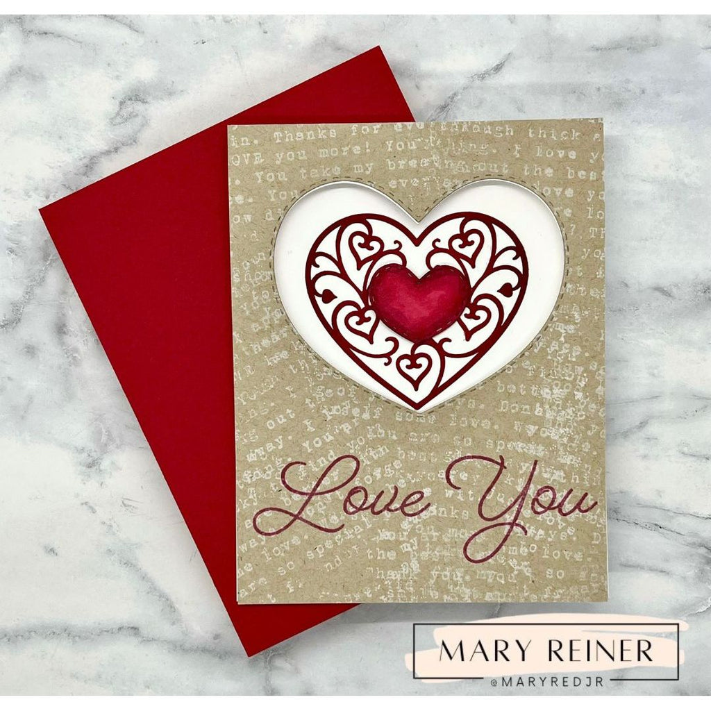 Simon Says Stamp Words of Love Wafer Dies 1555sdc Heart to Heart