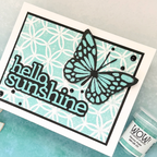 Wow Embossing Powder Electric Pulse wr12r blue butterfly hello sunshine card
