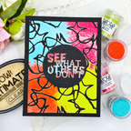Wow Embossing Powder Lime Zest wr13r black squiggles card