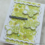 Wow Embossing Powder Lime Zest wr13r green butterflies have a great day card
