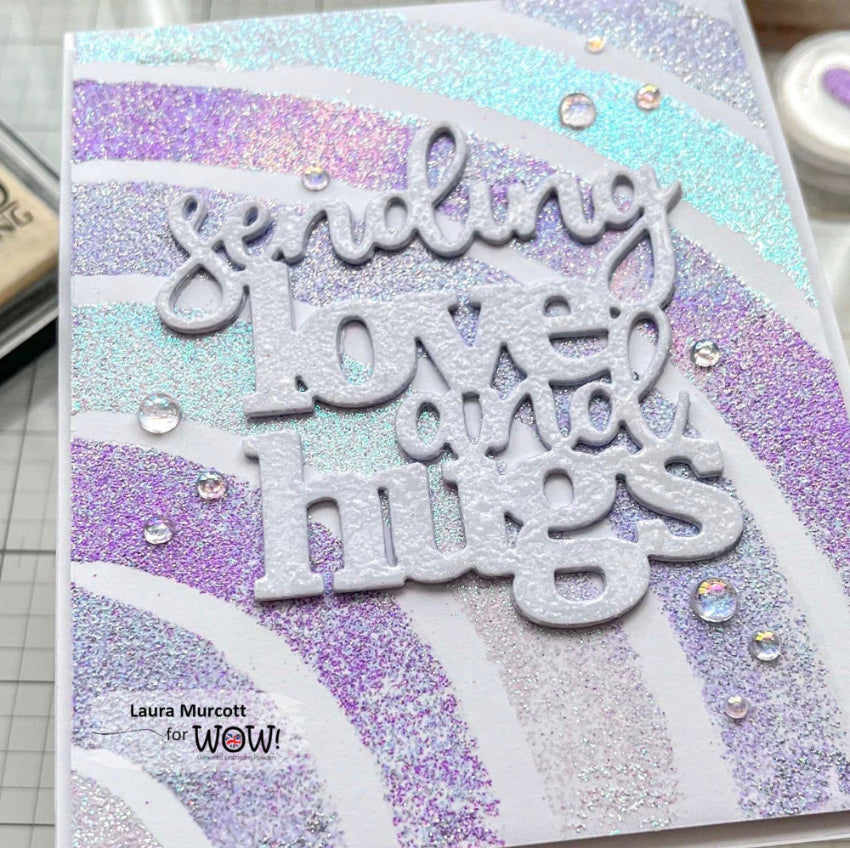 Wow Embossing Powder Rock Crystals ws404r sending love card