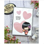 Wow Ultimate Clear Embossing Ink Pad wv016 pink hearts friend card