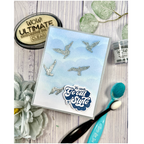 Wow Ultimate Clear Embossing Ink Pad wv016 silver seagulls style card