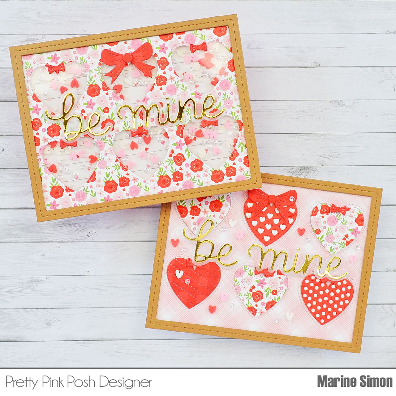 Pretty Pink Posh Be Mine Script Hot Foil Plate roses