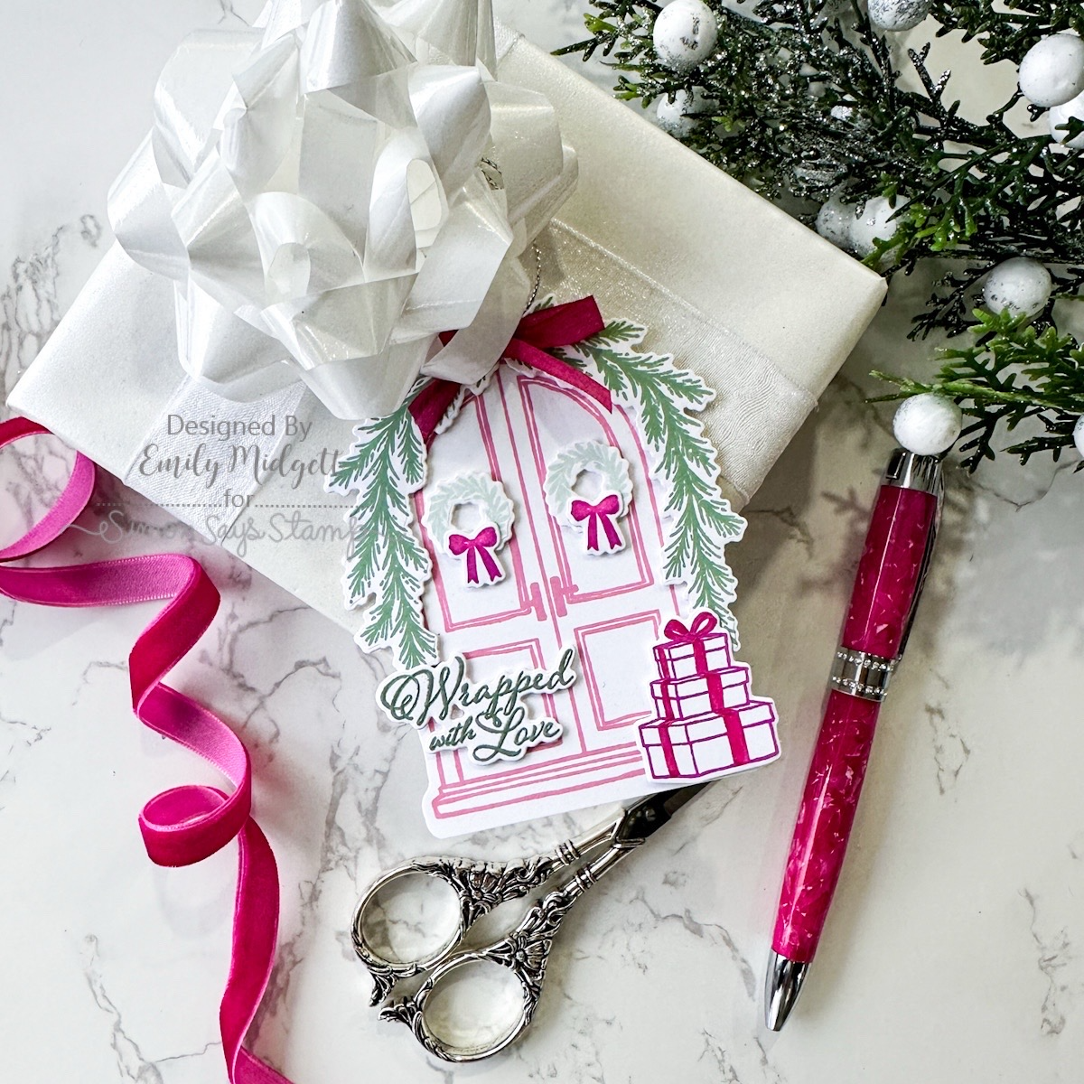 Simon Says Stamp Wrapped with Love Door Wafer Dies 1524sdc Christmas Tag | color-code:ALT04