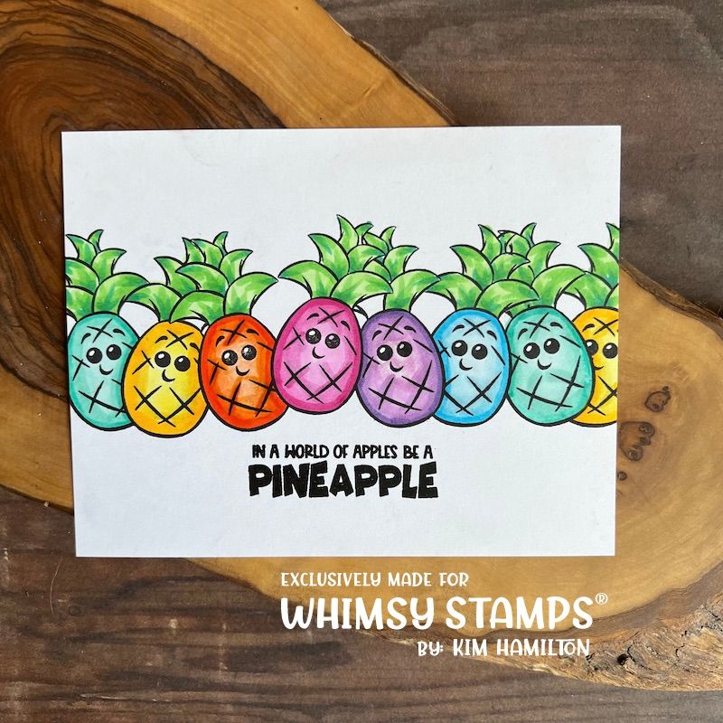 Whimsy Stamps Fun Fruit Clear Stamps KHB203 pineapple