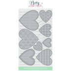 Pretty Pink Posh Stitched Hearts Dies