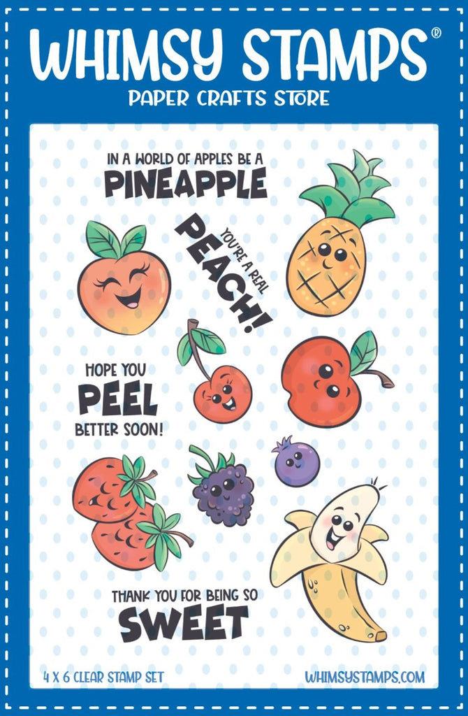 Whimsy Stamps Fun Fruit Clear Stamps KHB203