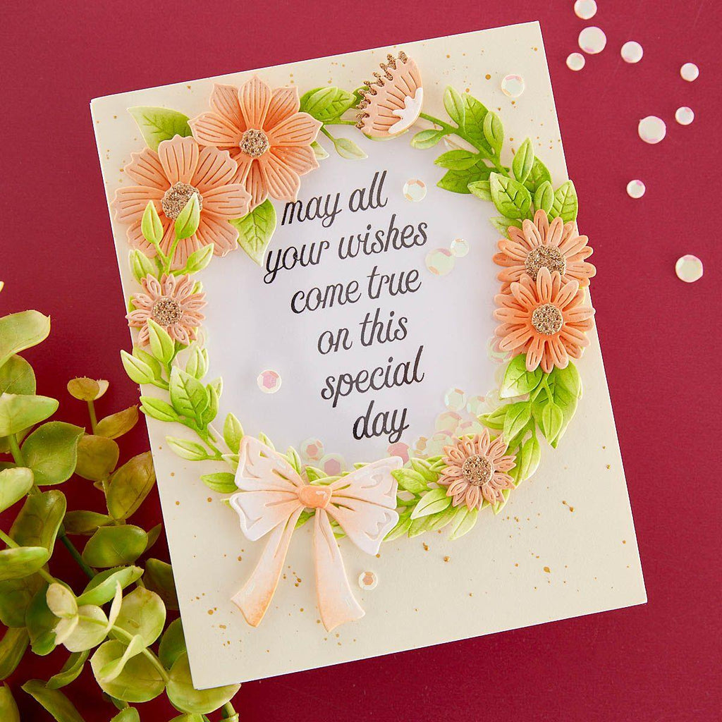 s5-598 Spellbinders Garden Wreath Add-Ons Etched Dies special day