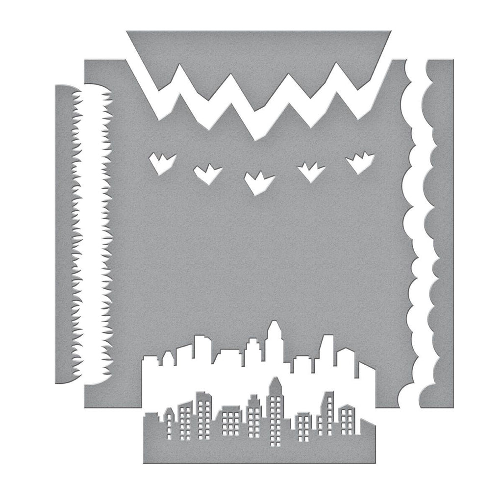 stn-083 Spellbinders Background Scapes Stencils