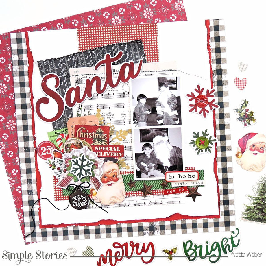 SIMPLE STORIES Simple Vintage Dear Santa Cardstock Stickers - Scrapbook  Generation