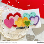 Pretty Pink Posh Stitched Hearts Dies i love you
