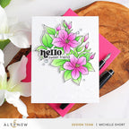 Altenew Crystal Clear Gem Sparkles alt8790 pink flowers