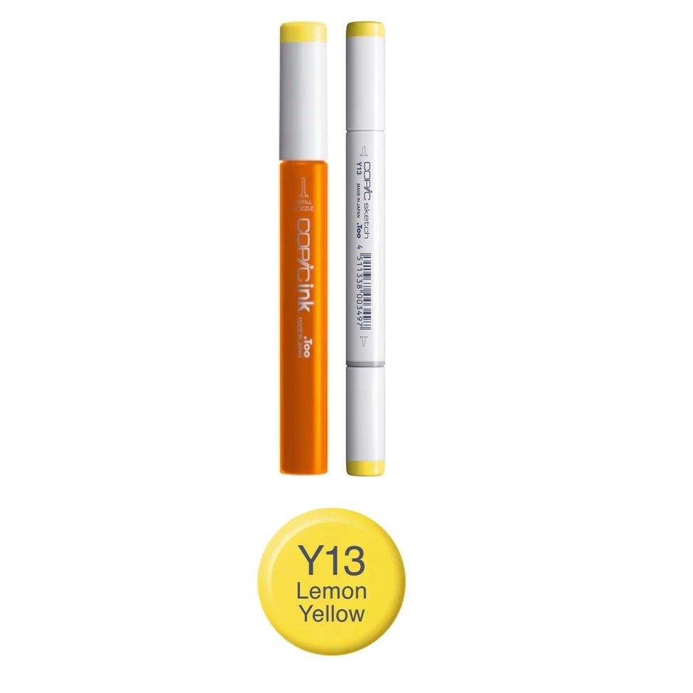 Copic Marker Lemon Yellow Marker and Refill Bundle Y13