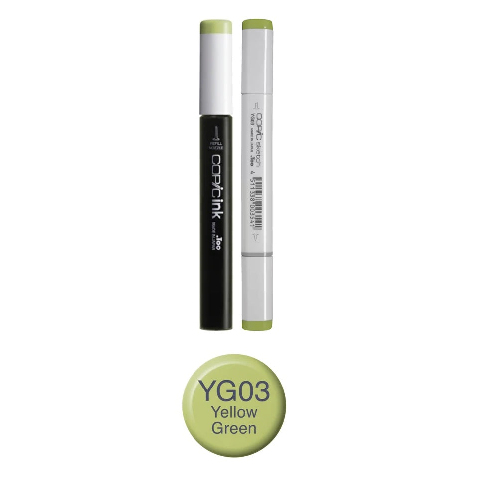 Copic Marker Yellow Green Marker and Refill Bundle YG03