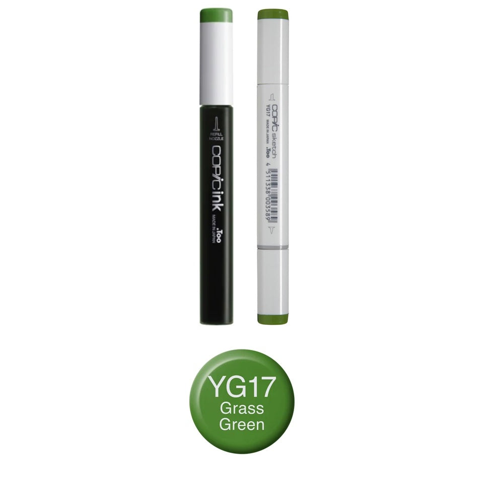 Copic Marker Grass Green Marker and Refill Bundle YG17
