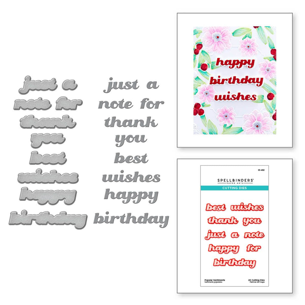 s3-492 Spellbinders Popular Sentiments Etched Dies product image