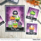 Pretty Pink Posh Halloween Cupcakes Dies boo to you
