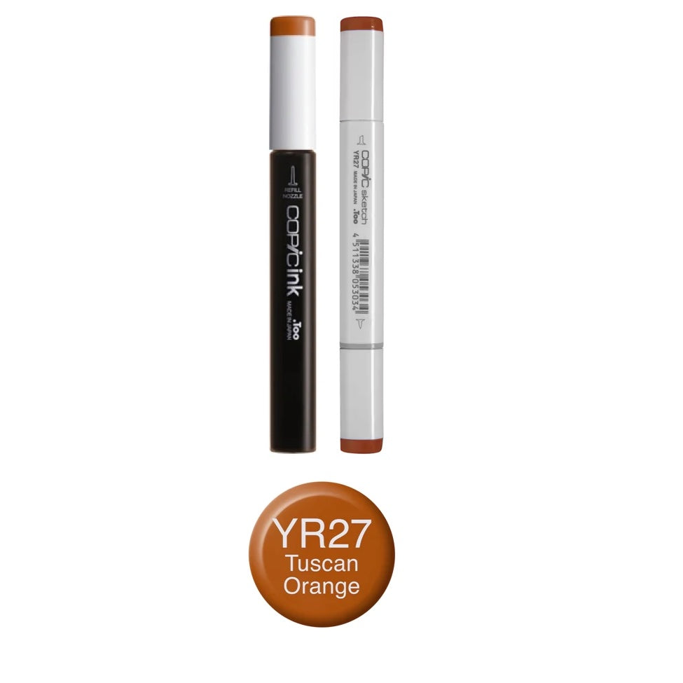 Copic Marker Tuscan Orange Marker and Refill Bundle YR27