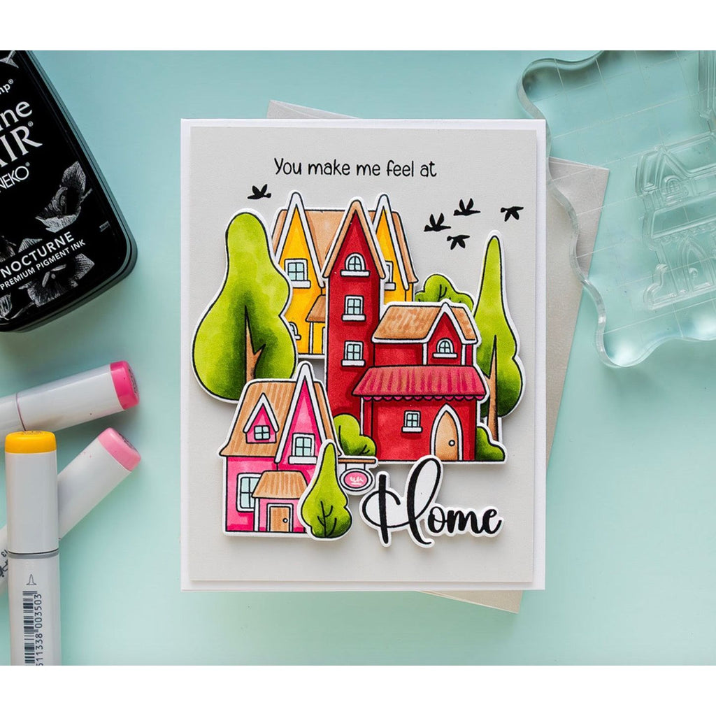 Simon Says Clear Stamps No Place Like Home 2179ssc Rain or Shine Home Card | color-code:ALT01