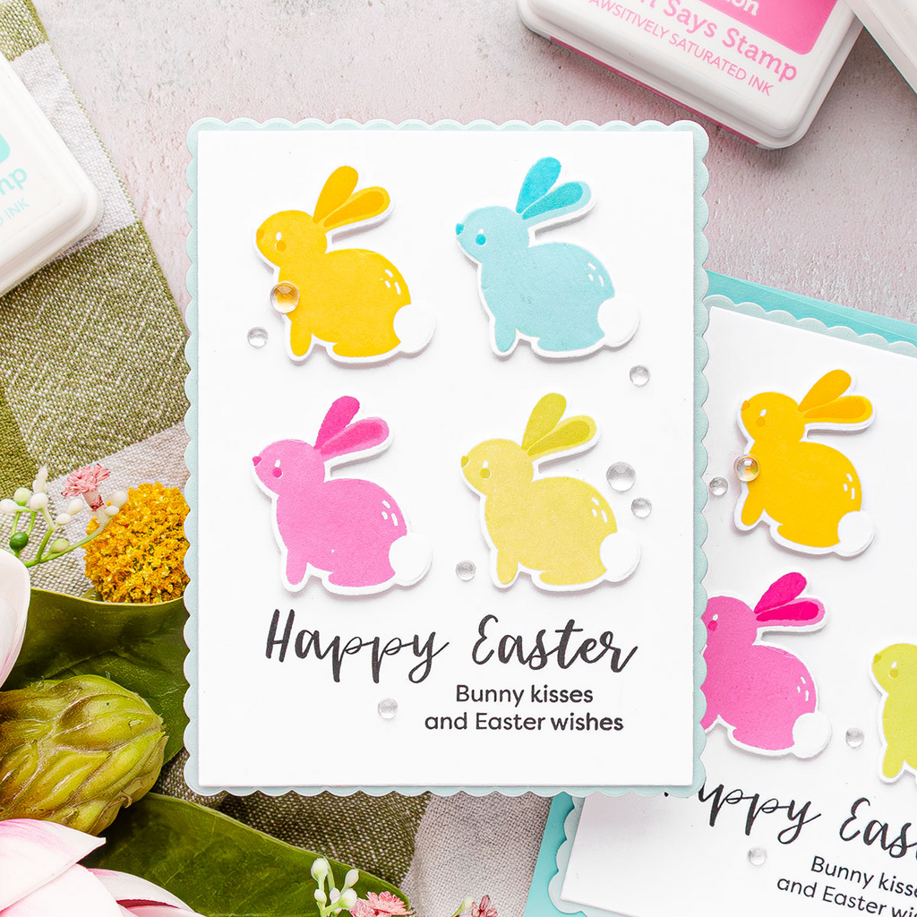 Simon Says Clear Stamps Bunny Kisses 3025ssc Splendor Easter Card | color-code:ALT04