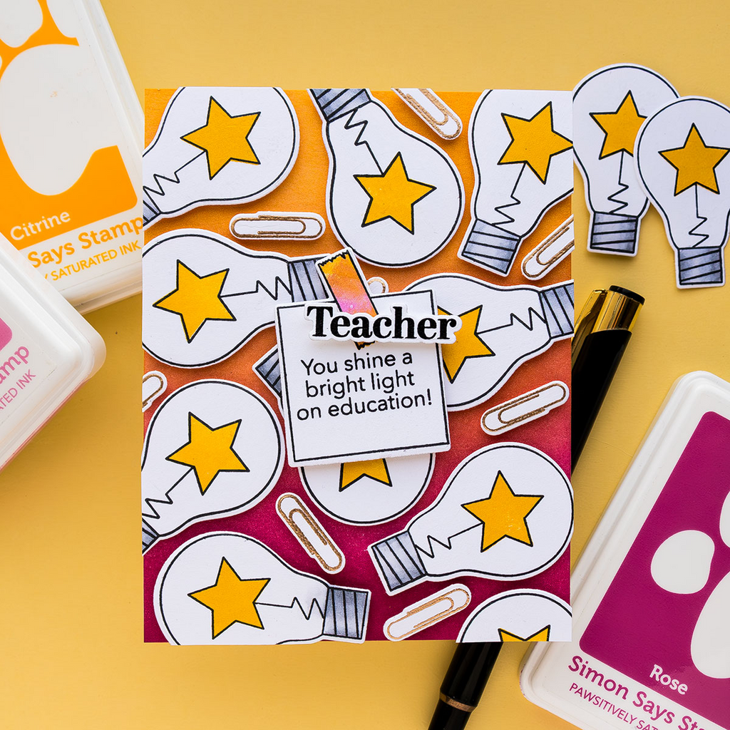 Simon Says Stamps and Dies Appreciate You set766ay Celebrate Teacher Card | color-code:ALT05