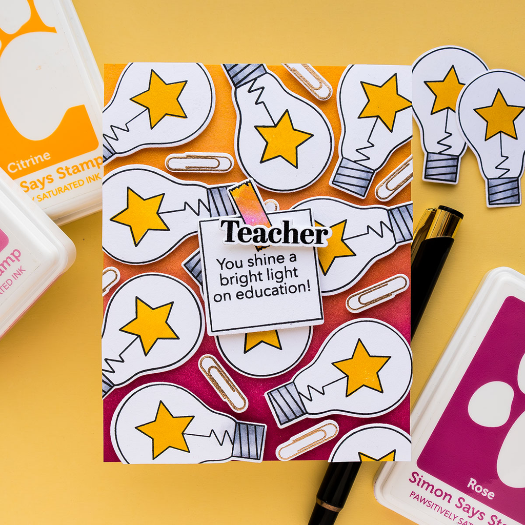 Simon Says Clear Stamps Appreciate You 3037ssc Celebrate Teacher Card | color-code:ALT07