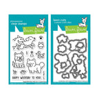 Lawn Fawn Set Yappy Birthday Add-On Stamps and Dies lf6yba