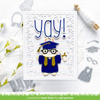 Yay! Card with Build A Bunny In Graduation Cap and Gown