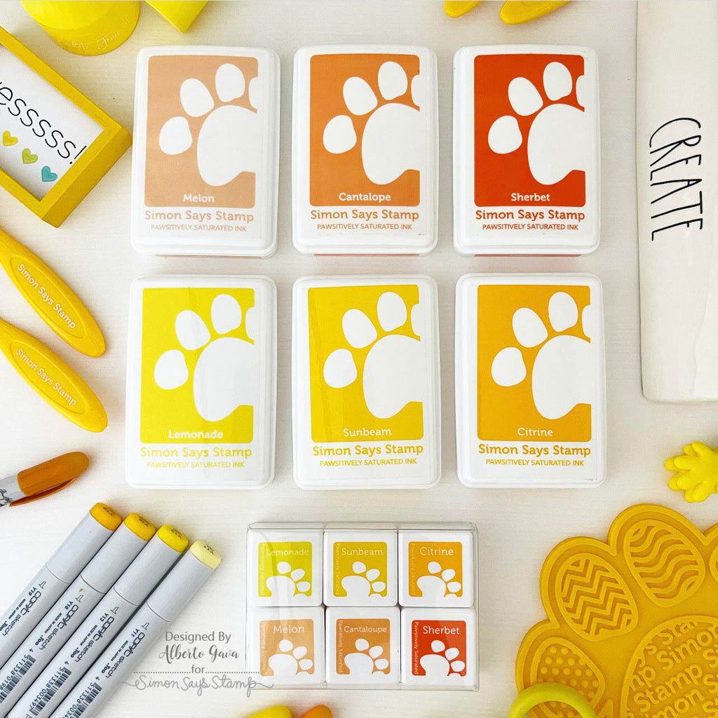 Simon Says Stamp Pawsitively Saturated Ink Cubes Yellow Sunsets ssc603 Out of This World