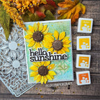 Simon Says Stamp Pawsitively Saturated Ink Cubes Yellow Horizons and Gray Cube Holder Set ssc616set Sweet Wishes
