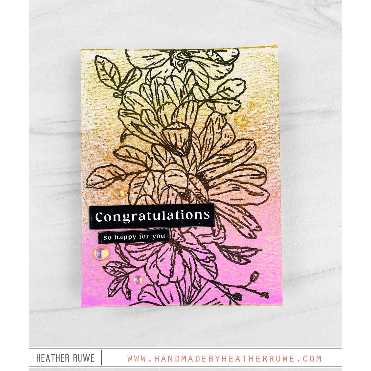 Tim Holtz Spiced Marmalade Distress Spritz tdu86475 So Happy For You Card