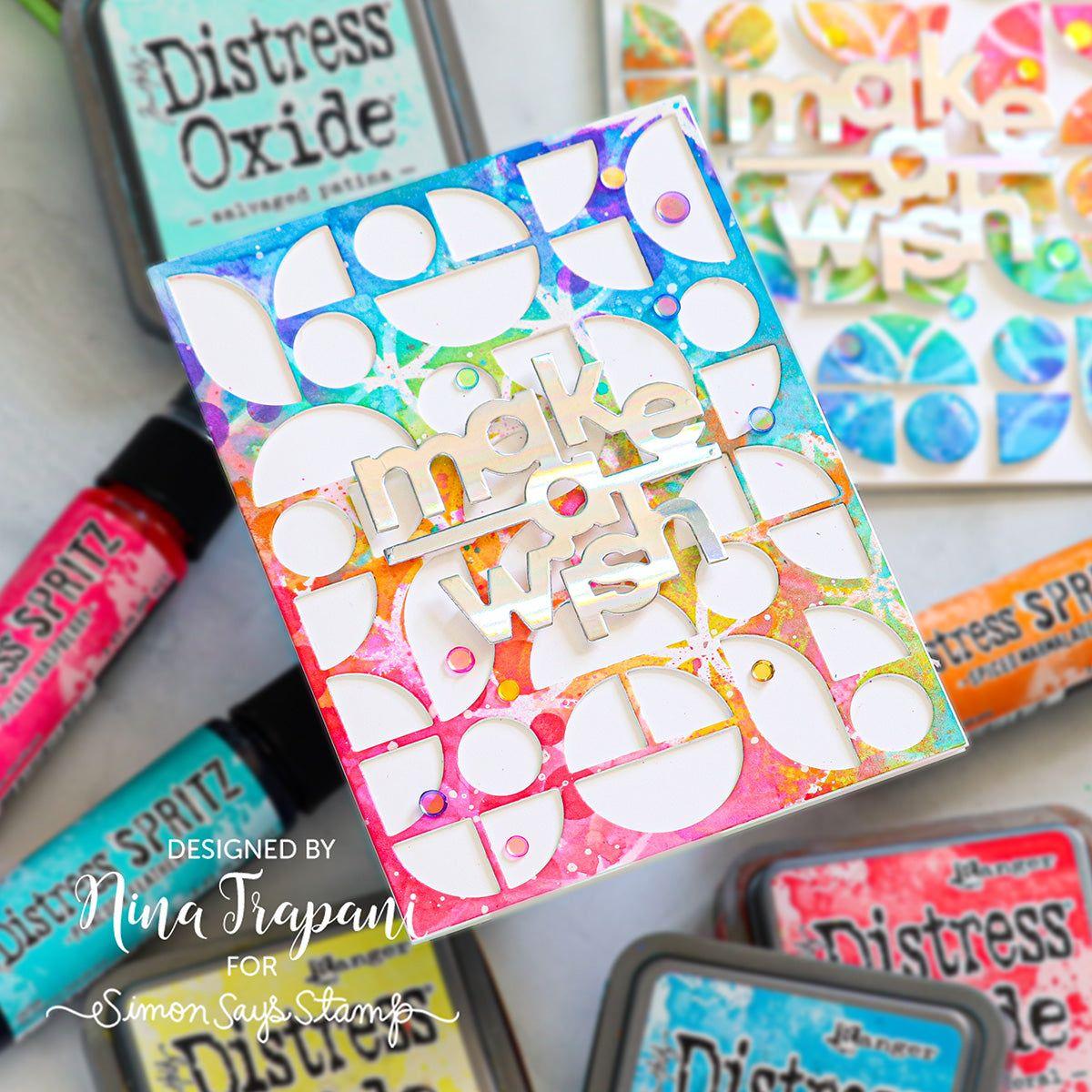 Tim Holtz Weathered Wood Distress Spritz tdu86567 Colorful Birthday Card | color-code:ALT02