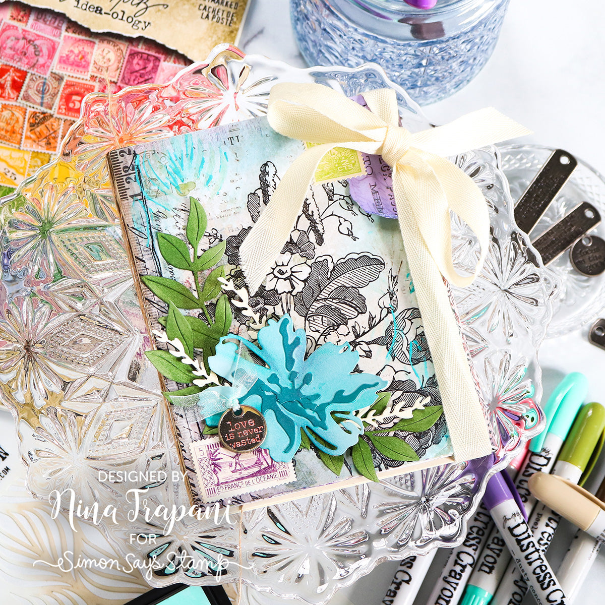 Tim Holtz Distress Collage Medium Matte Ranger tda79309 Booklet Folio Project | color-code:ALT96