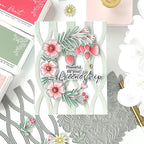 Pinkfresh Studio Berries And Blossoms Press Plate 241624 Floral Friendship Card