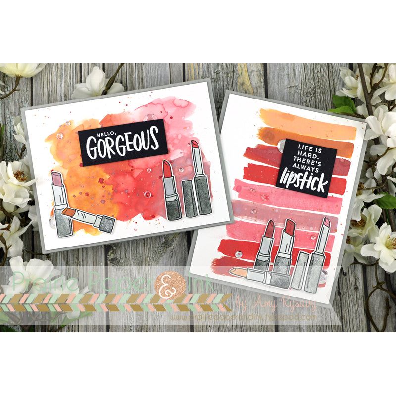 Tim Holtz Distress Worn Lipstick Oxide Ink Pad And Reinker Bundle Ranger Lipstick Card | color-code:ALT01