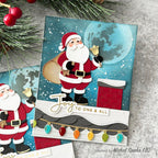 Tim Holtz Distress Oxide Ink Pad Black Soot Ranger TDO55815 Rooftop Santa Card | color-code:ALTM08