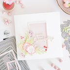 Pinkfresh Studio Berries And Blossoms Press Plate 241624 Thanks For Your Friendship Card
