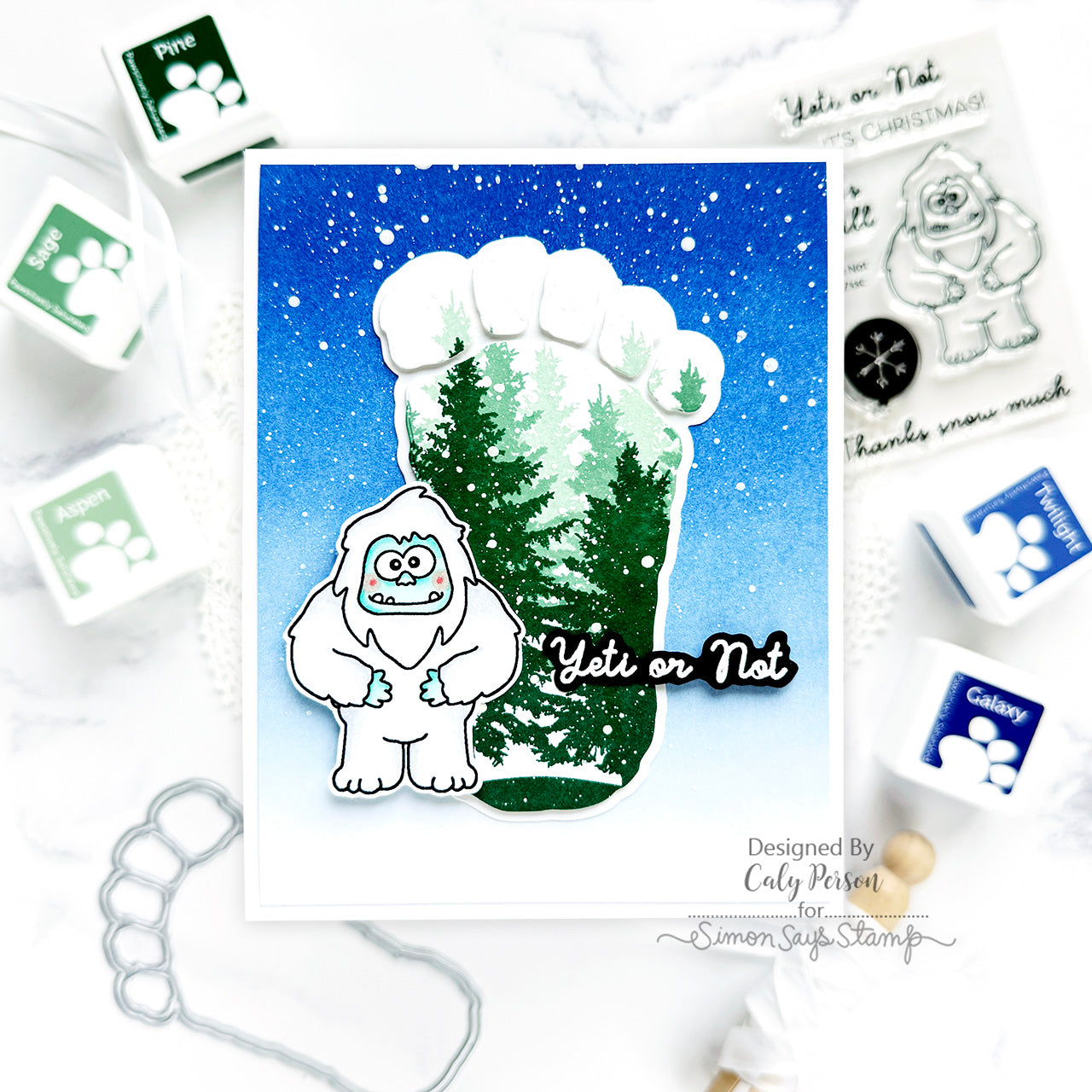 Simon Says Clear Stamps Yeti or Not 1227ssc Christmas Card | color-code:ALT01