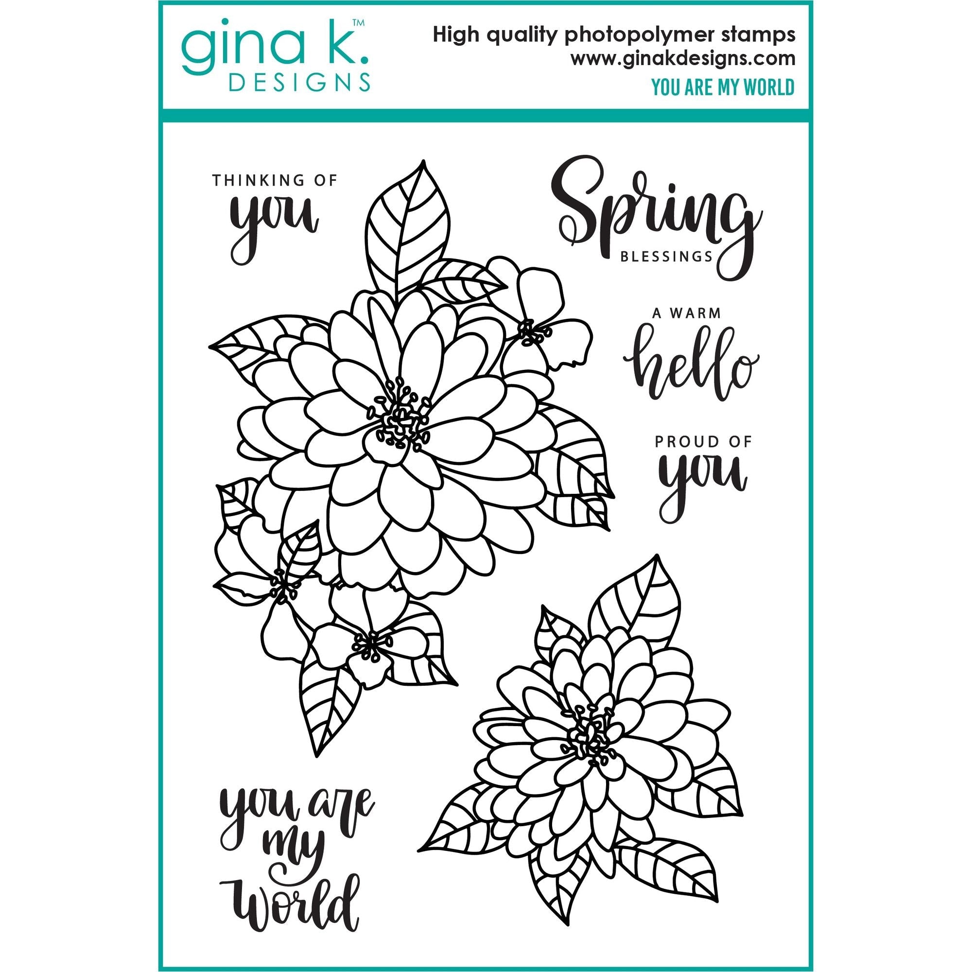 Gina K Designs You Are My World Clear Stamps as35