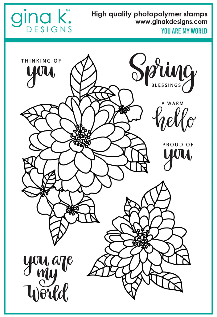 Gina K Designs You Are My World Clear Stamps as35