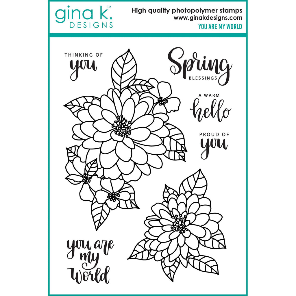 Gina K Designs You Are My World Clear Stamps