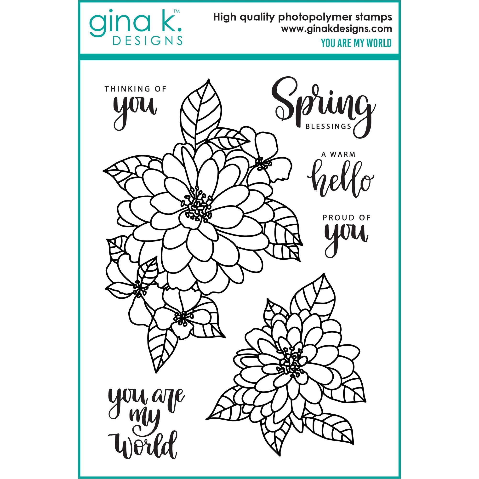 Gina K Designs You Are My World Clear Stamps