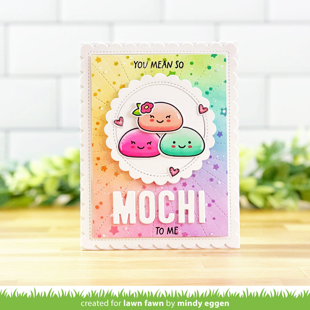 Lawn Fawn Set You Mean So Mochi Clear Stamps and Dies Mochi | color-code:alt1