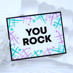 Ink Blot Shop Accents Background Builders Clear Stamps inbl096 you rock card sample