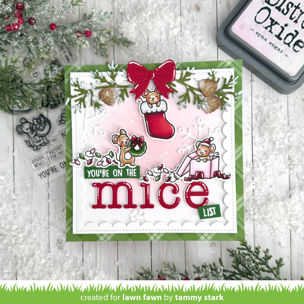 You're On the Mice List Christmas Holiday Handmade Card