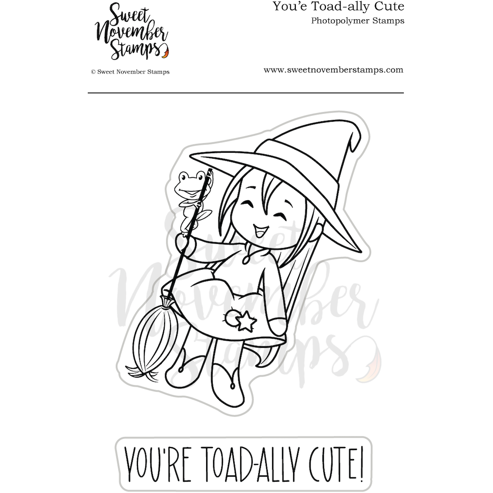 Sweet November Stamps You're Toad-ally Cute Clear Stamp Set snstchw23