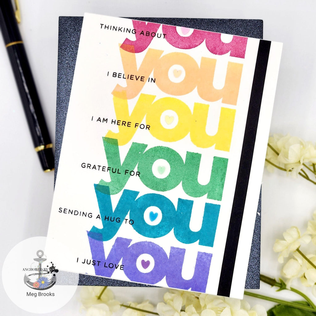 CZ Design Stamps and Dies You set828you Cheering for You Love You Card